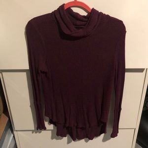 Burgundy turtle neck